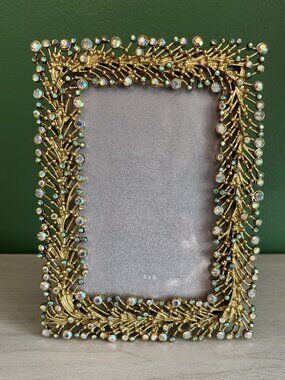 Mercer41-Gold & Crystal picture frame -NEW  for 4x6" pictures